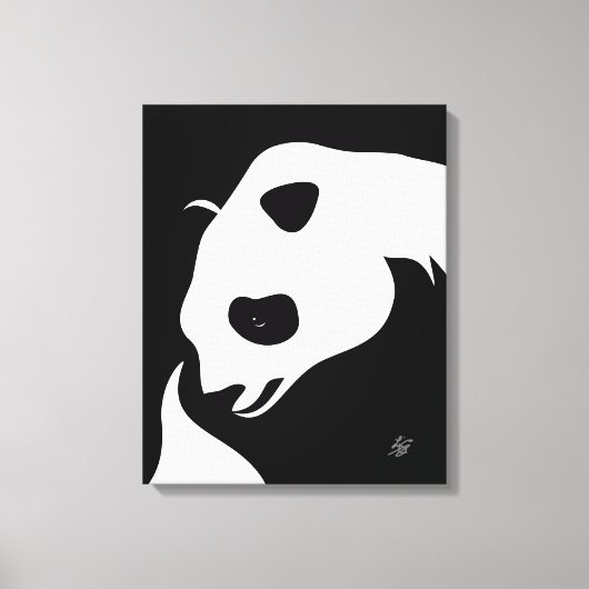 Giant Panda Abstrakt Canvas Print Leinwanddruck (Vorderseite)