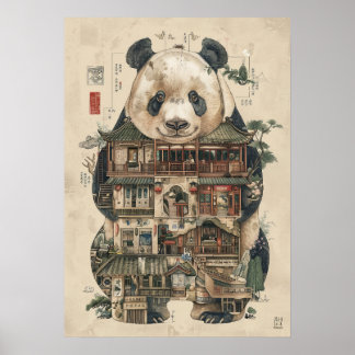Giant Panda Anatomy Poster | Bildungswissenschaft