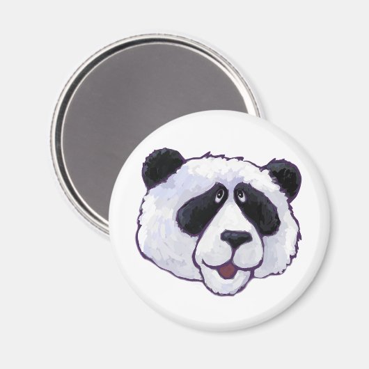 Giant Panda Bear Head Magnet (Vorderseite/Rückseite)