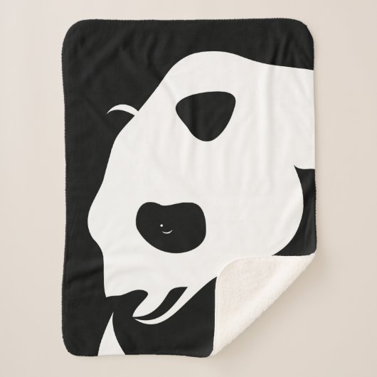 Giant Panda Bear Sherpa Blanket Sherpadecke (Vorderseite)
