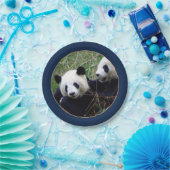 Giant Panda Bears Eating Bamboo (Party) Papiertafe Pappteller (Party)