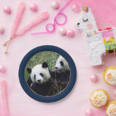 Giant Panda Bears Eating Bamboo (Party) Papiertafe Pappteller (Party)