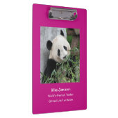 Giant Panda, der größte Lehrer der Welt, heiß rosa Klemmbrett (Rechts)