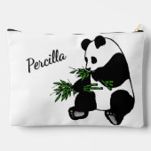 Giant Panda Eats Bamboo Name Zubehörtasche (Rückseite)