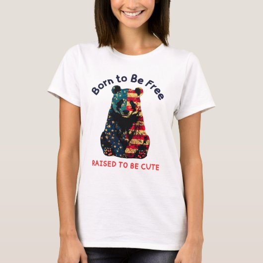 Giant Panda Flag Amerika T-Shirt (Vorderseite)