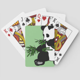 Giant Panda Green Spielkarten