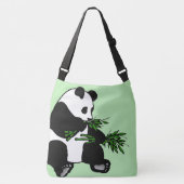 Giant Panda Green Tragetaschen Mit Langen Trägern (Vorderseite)