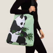 Giant Panda Green Tragetaschen Mit Langen Trägern (Von Nahem)