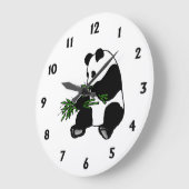 Giant Panda Große Wanduhr (Winkel)