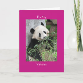 Giant Panda Happy Valentine's Day Pink Gruß Feiertagskarte