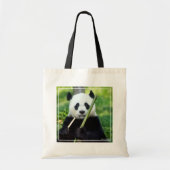 Giant Panda Holding Bamboo Tragetasche (Vorne)