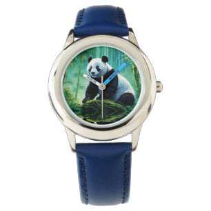Giant Panda im Bamboo-Wald Armbanduhr