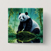 Giant Panda im Bamboo-Wald Button (Vorderseite)