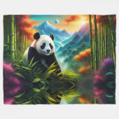 Giant Panda im Bamboo-Wald Fleecedecke (Vorderseite (Horizontal))