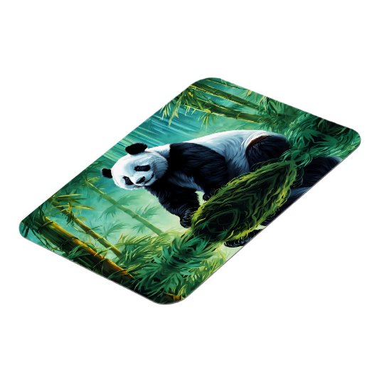 Giant Panda im Bamboo-Wald Magnet (Linke Seite)
