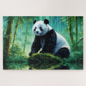 Giant Panda im Bamboo-Wald Puzzle (Horizontal)