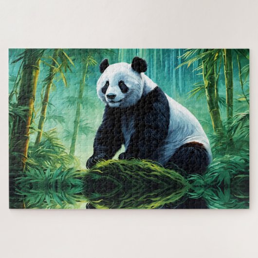 Giant Panda im Bamboo-Wald Puzzle (Horizontal)