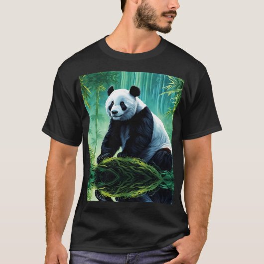 Giant Panda im Bamboo-Wald T-Shirt (Vorderseite)