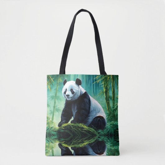 Giant Panda im grünen Bambuswald Tasche (Vorderseite)