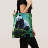 Giant Panda im grünen Bambuswald Tasche (Von Nahem)