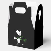 Giant Panda isst Bamboo Black Geschenkschachtel (Geöffnet)