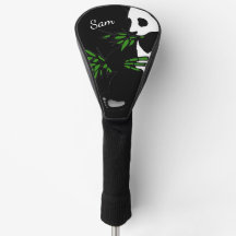 Giant Panda isst Bamboo Black