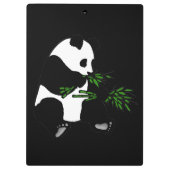 Giant Panda isst Bamboo Black Klemmbrett (Rückseite)