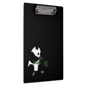 Giant Panda isst Bamboo Black Klemmbrett (Rechts)