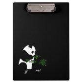 Giant Panda isst Bamboo Black Klemmbrett (Vorderseite)