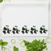 Giant Panda isst Bamboo Geschirrtuch (Gefaltet)
