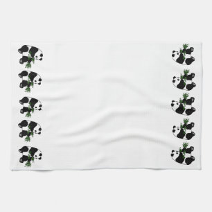 Giant Panda isst Bamboo Geschirrtuch