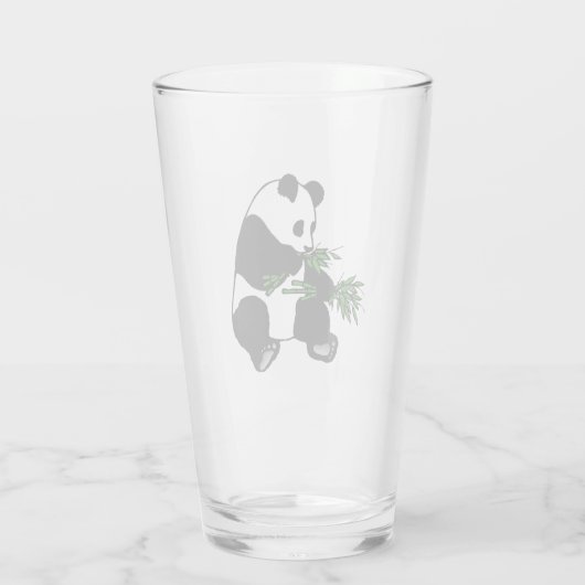 Giant Panda isst Bamboo Glas (Rückseite)
