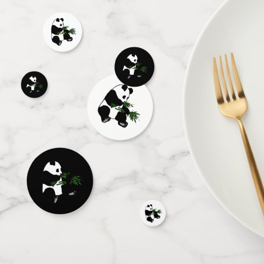 Giant Panda isst Bamboo Konfetti (Gruppe)