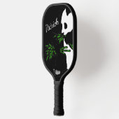 Giant Panda isst Bamboo Name Black Pickleball Schläger (Links)