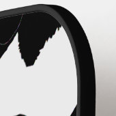 Giant Panda isst Bamboo Name Black Pickleball Schläger (Linke Seite)