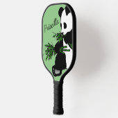 Giant Panda isst Bamboo Name Green Pickleball Schläger (Links)
