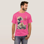 Giant Panda Kanagawa Japanese Surfing Wave funny T-Shirt (Vorne ganz)