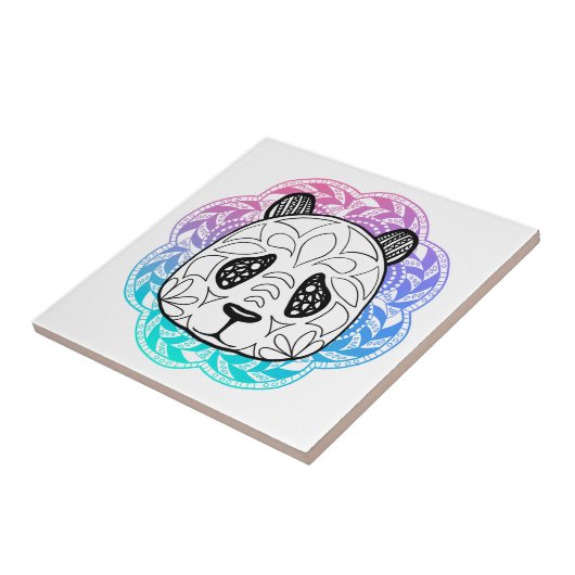 Giant Panda Mandala Fliese (Seite)