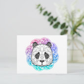 Giant Panda Mandala Postkarte (Stehend Vorderseite)