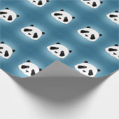 Giant Panda mit verblasstem blauen Hintergrund Geschenkpapier (Ecke)