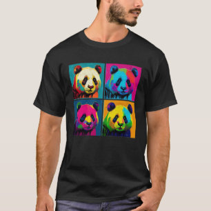 Giant Panda Pop Illustration farbenfrohe Tiermänne T-Shirt
