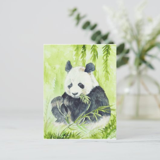 Giant Panda Postcard Postkarte (Stehend Vorderseite)