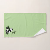 Giant Pandas Monogram Badhandtuch Set (Handtuch)