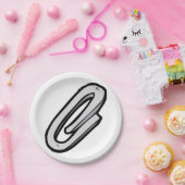 Giant Paperclip Pappteller (Party)