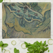 Giant Peacock Moth (1889) von Vincent van Gogh Geschirrtuch (Gefaltet)