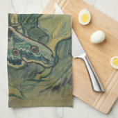 Giant Peacock Moth (1889) von Vincent van Gogh Geschirrtuch (Viertel Falte)