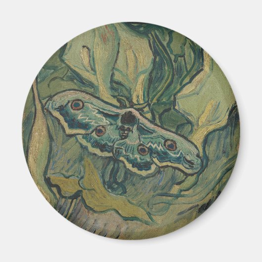 Giant Peacock Moth (1889) von Vincent van Gogh Magnet (Vorne)