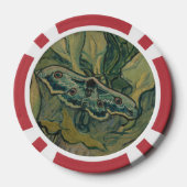 Giant Peacock Moth (1889) von Vincent van Gogh Pokerchips (Rückseite)