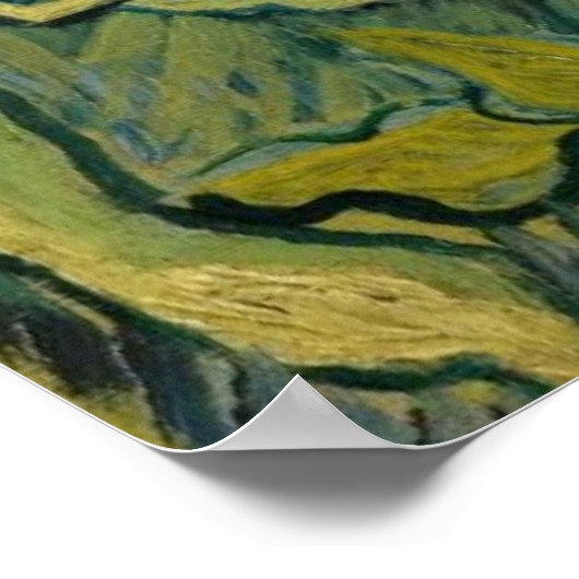 Giant Peacock Moth Vincent van Gogh 1889 Small Poster (Ecke)