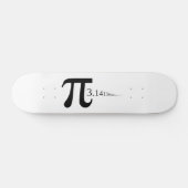 Giant "Pi" Symbol & 3.14... Skateboard (Horizontal)